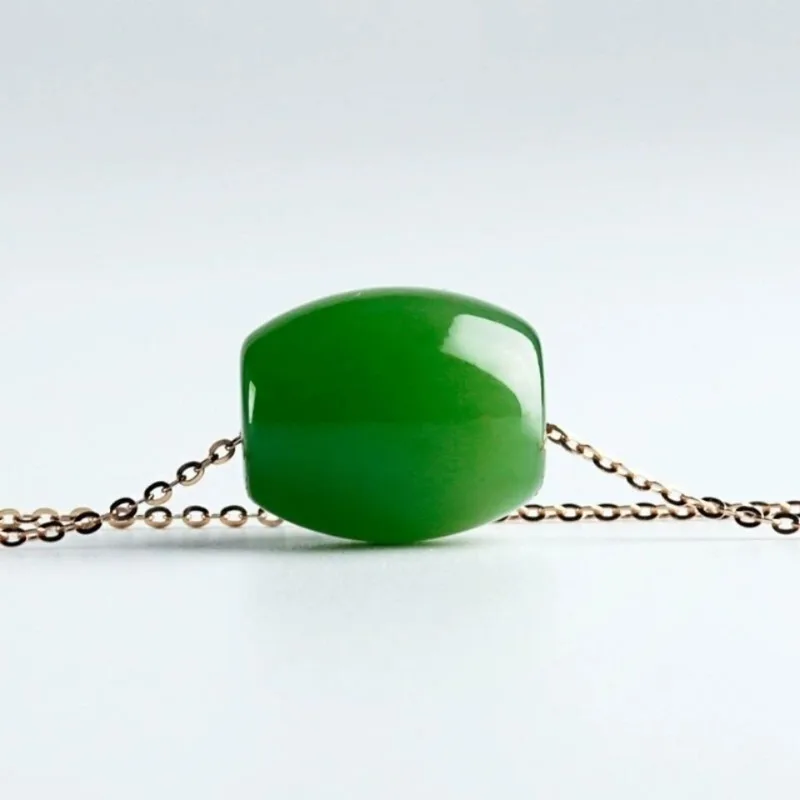 Natural Jade Passepartout Pendant Transfer Bead Men's and Women's Same Pendant Pendant