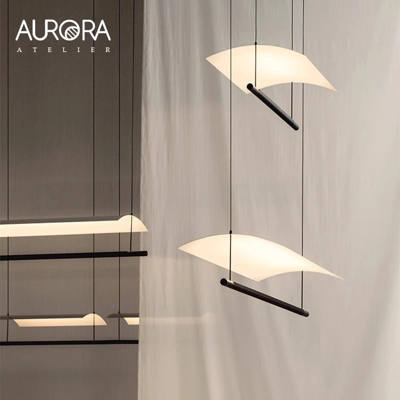 

Современное освещение салона, украшение дома, простота, дизайн с длинной полосой, светодиодная лампа в скандинавском стиле, офис, гостиная, столовая, украшение дома