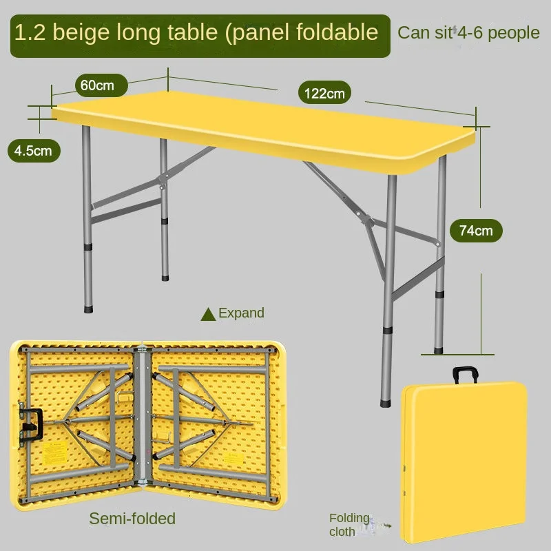 Car Outdoor Folding Rectangular Stall Night Market Home Dining Camping Picnic Retractable Table Chair Modern Simple And Portable