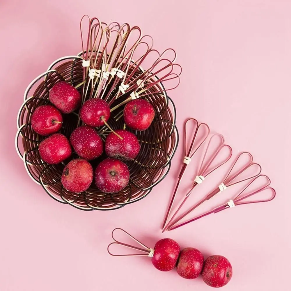 100Pcs/bag Cocktail Decorative Bamboo Cocktail Eco-friendly Skewer Toothpick Picks Sticks