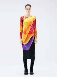 YUDX Pleated Women's Dresses Japan Korean Style Round Neck Long Sleeve Casual Design Dresses 2024 Autumn New Qy1125lyq