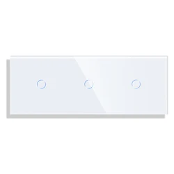 Bingoelec 86*229mm 3/6/9Gang Triple Touch Sensor Switch Panel Can Match with Touch Switch Function Part Only Glass White Black