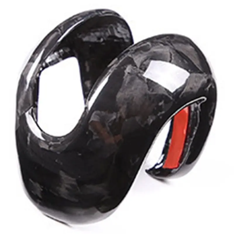 

A57E-Carbon Fiber Dry Shifter Gear Shift Knob Cover For Macan 2022-2025 Car Interior Accessories