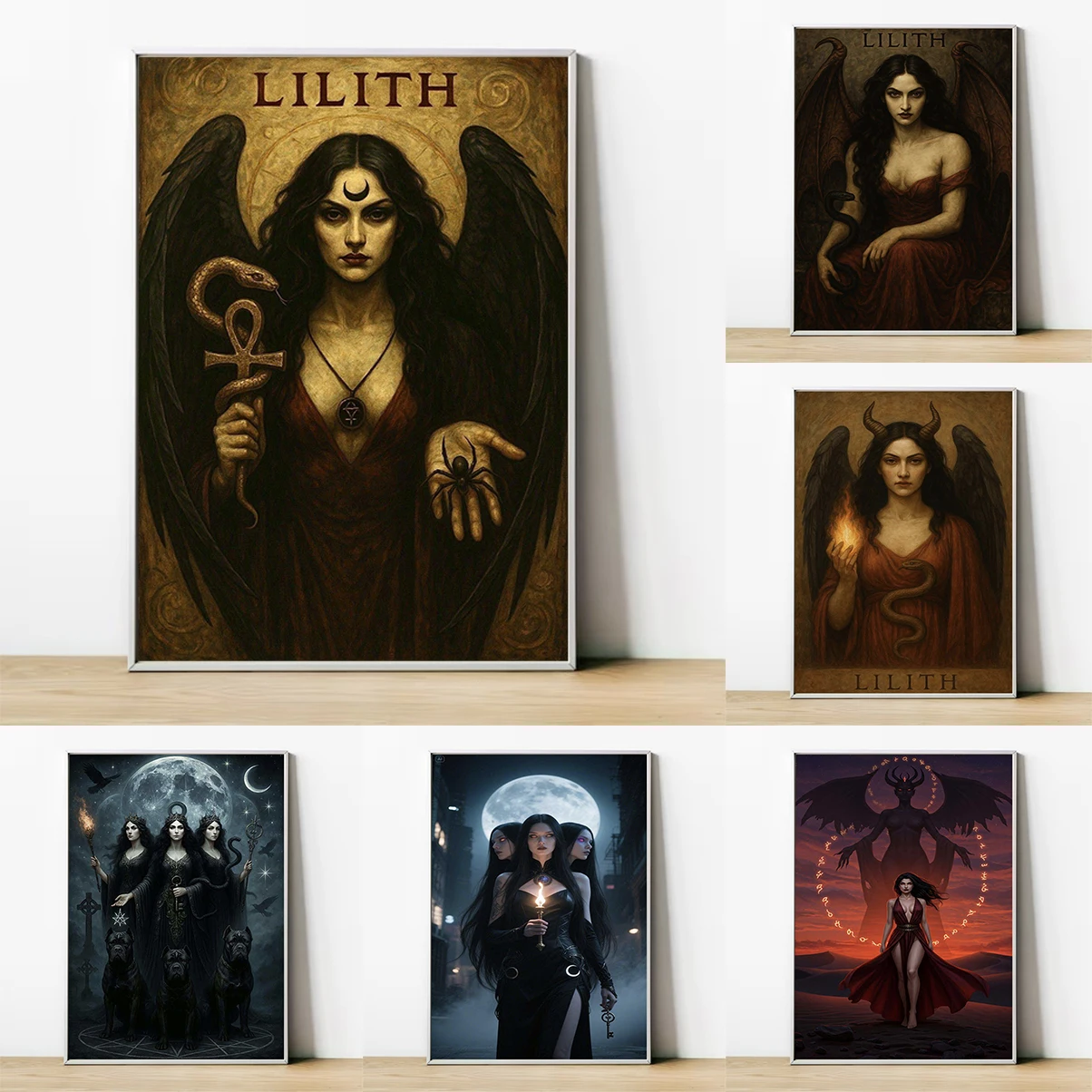 

Moon Goddess Hecate Poster Pictures Wall Decoration Living Room Bedroom Decor Interior Paintings Art Mural For Home Decorations