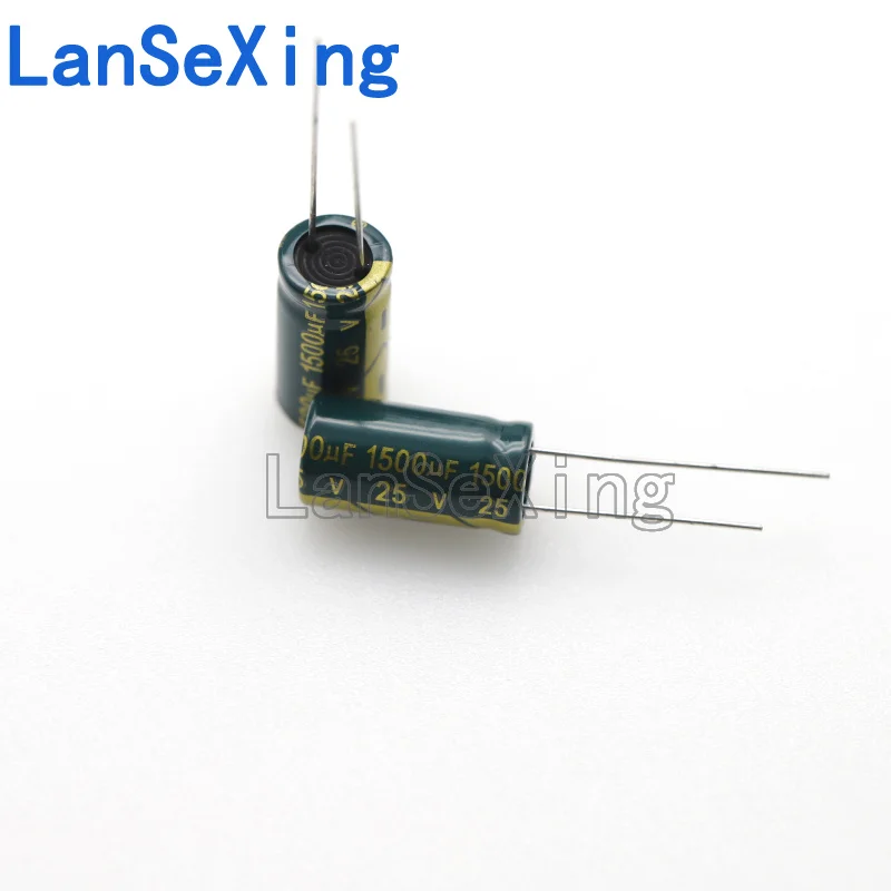 Electrolytic capacitor 25v1500uf, size 10x20mm, inline aluminum electrolytic capacitor 1500uf 25v