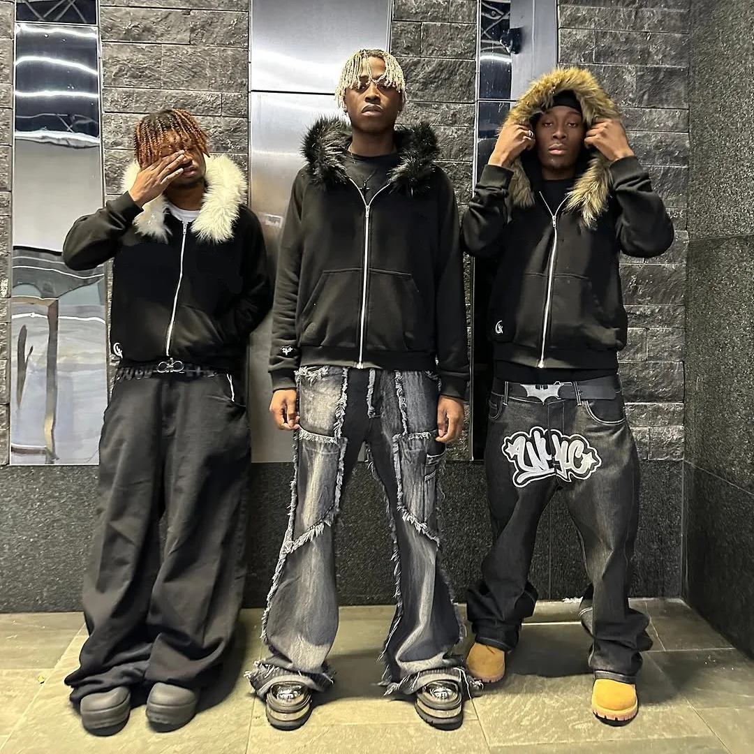 

2000-е готое панк с принтом черепа, меховой воротник, шапка, осень-зима, Harajuku, толстовка на молнии, куртка большого размера, хип-хоп, рок, унисекс, ретро, пальто