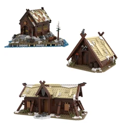 BuildMoc 3-in-1 Vikings Village Building Block Set Medieval House Model Toys Adults and Kids Gifts