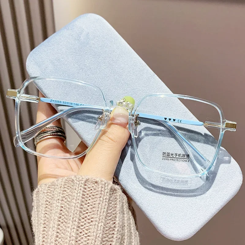 Trendy Modische Lesebrille Frauen Anti Blau Licht Presbyopie Brillen High-definition-Unisex Transparent Rahmen Brillen