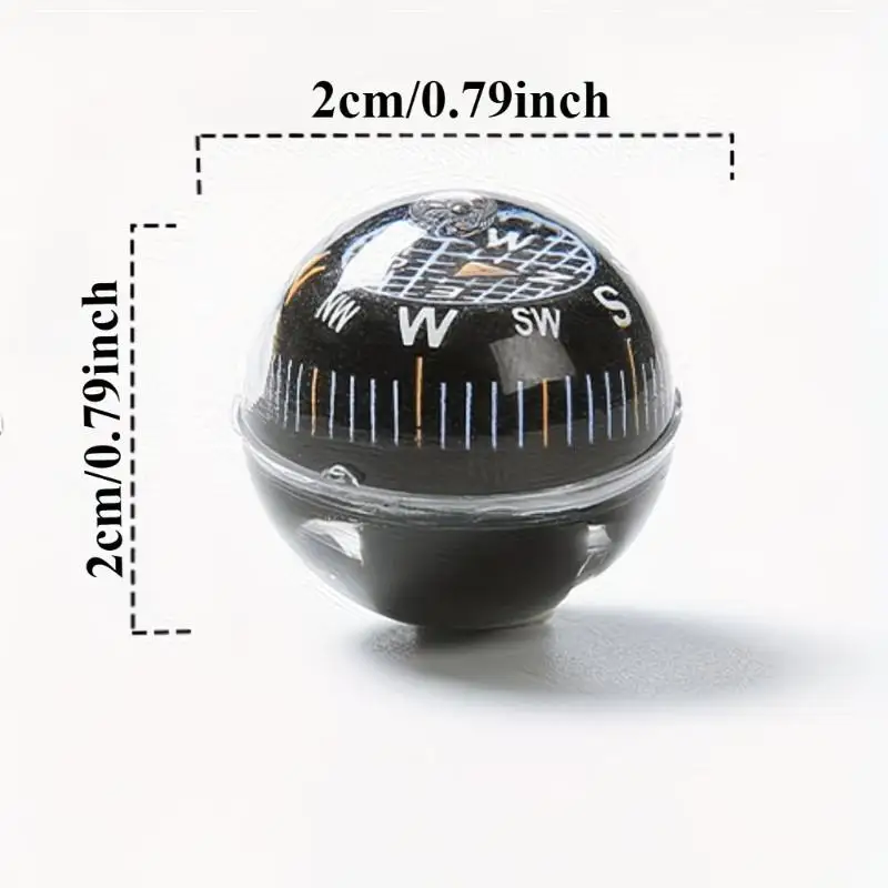 Mini Ball Compass Shock Resistant Waterproof High Precision Clear Reading for Hiking Camping Outdoor Exploration Activities