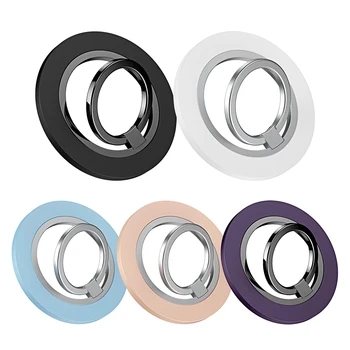 Per Magsafe rotazione magnetica 1 pz forte aspirazione rotante 360 adesivi murali ovunque anello pieghevole supporto per telefono in lega portatile