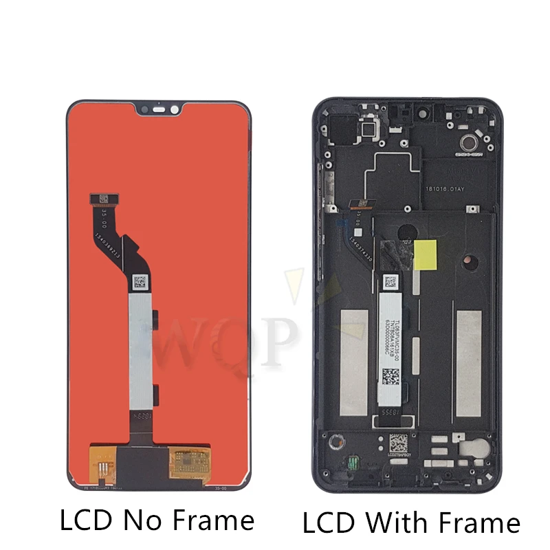 For Xiaomi Mi 8 Lite/ Mi 8X LCD Display Screen Touch Digitizer Assembly with Frame For Mi 8 Lite LCD Display Repair Parts