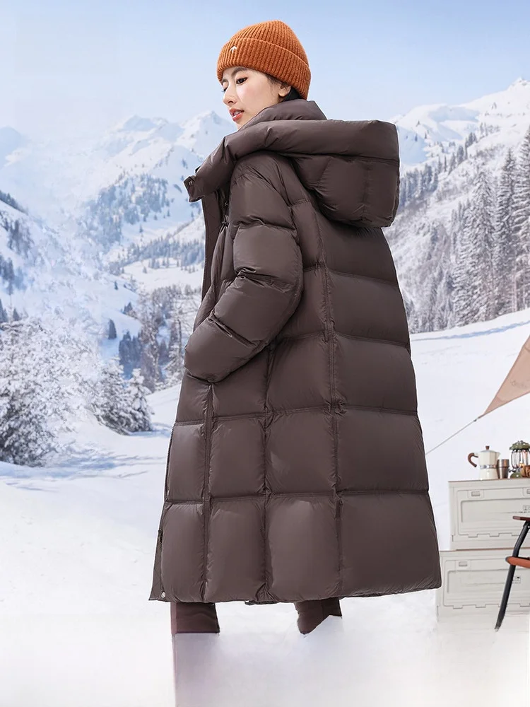 

Женская зимняя куртка Snowy Princ Sle средней длины с отстегивающимся капюшоном, высоким коэффициентом наполнения, комфортная, однотонная, модная