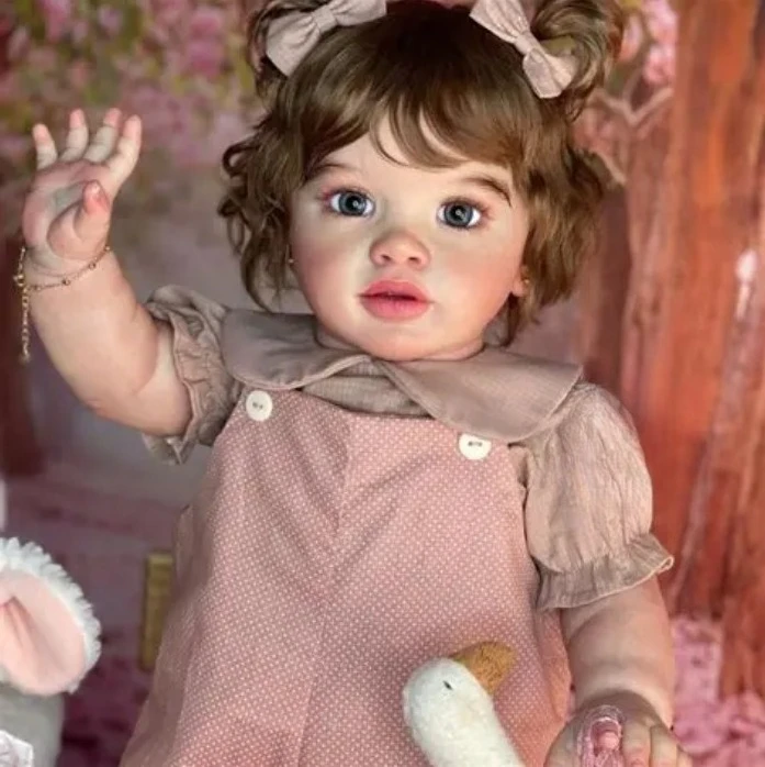 

NPK 26'' Unfinished Handmade Painted DIY Part Reborn Pippa Lifelike Newborn Doll Kit with Cloth Body Gifts for Children