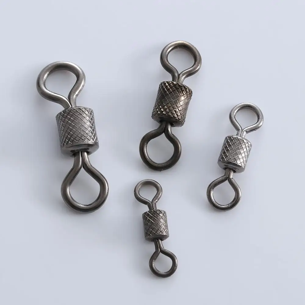 Fishing Swivels, Ball Bearing Swivel, Solid Rings Rolling Swivel with Safety Snap for Carp Fishing Accessories 50PCS/Lot