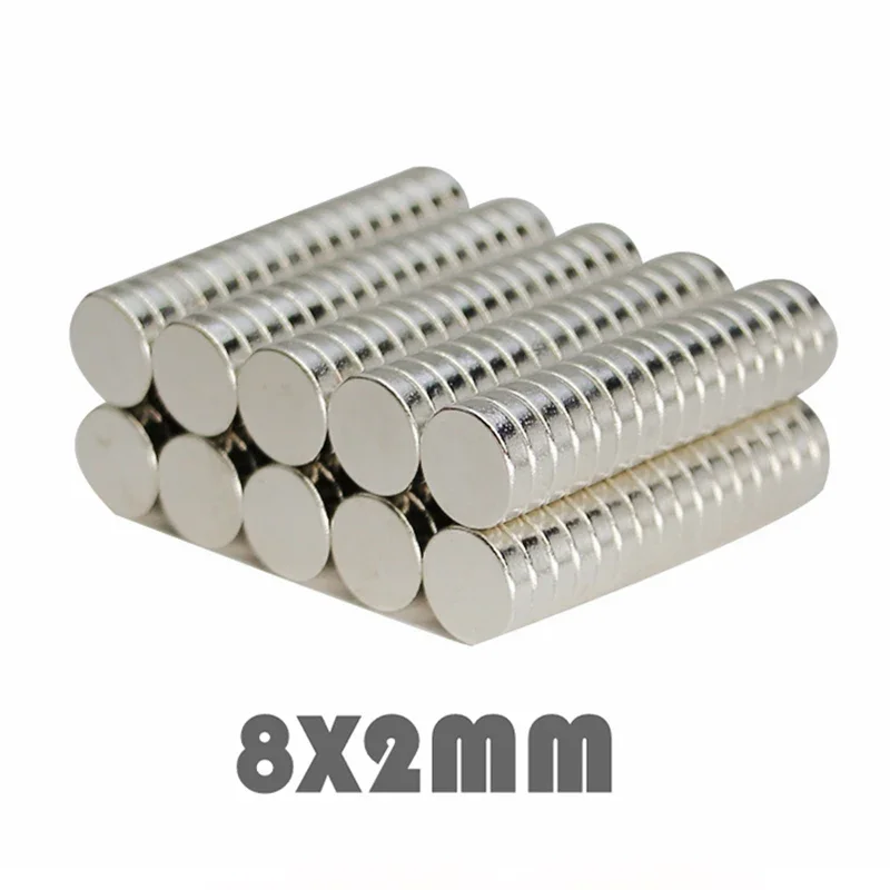 

50pcs 8x2 mm Neodymium Magnets N35 Rare Earth Magnet For Crafts Super Powerful Small Round Magnetic Magnet Imanes Aimant 8*2 mm