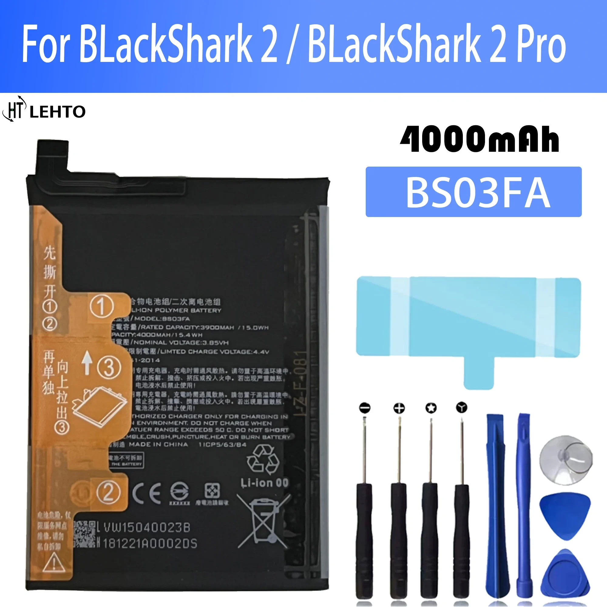 

BS03FA BSO3FA BB03FA Battery For Xiaomi Black Shark 2 Black Shark 2 Pro Original Capacity Phone Batteries Bateria