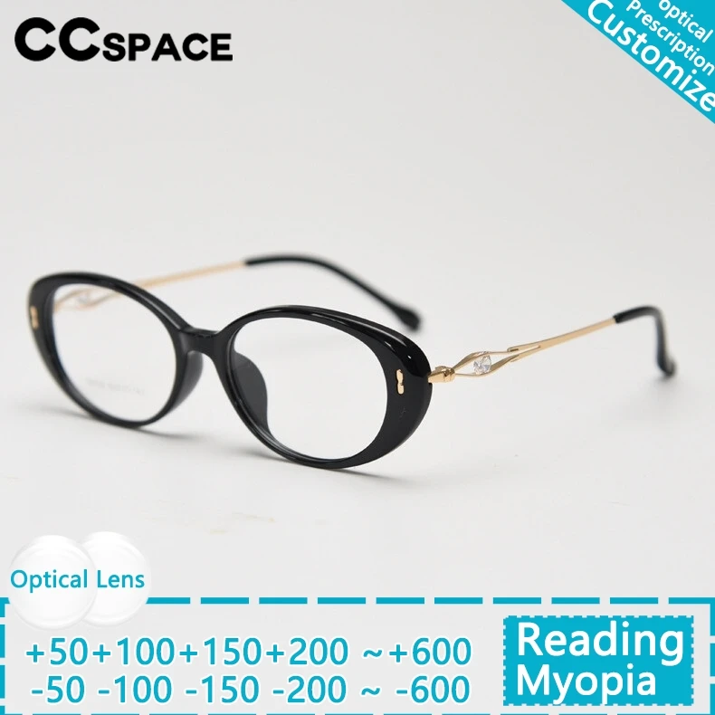 

Fashion Small Frame Oval Anti Blue Light Reading Glasses Women's Luxurious Diamond Inlay Glasses TR90 Optical Customized Glasses