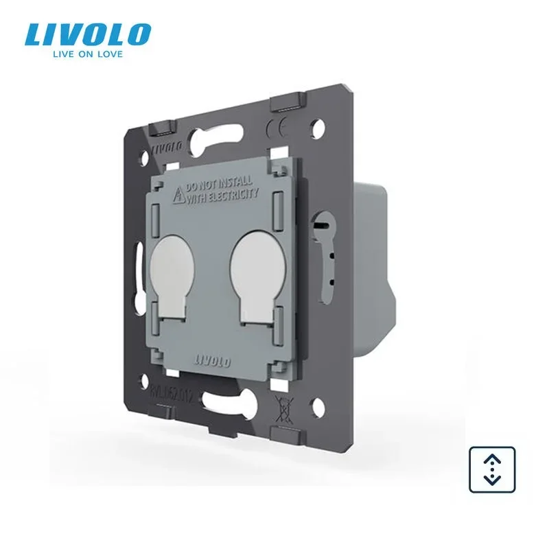 Livolo Manufacturer Wall Switch, EU Standard, Touch Control Home LED Curtain Switch Without Glass Panel&Iron Pate, VL-C702W
