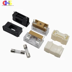 10pcs BLX-A 5*20mm Glass Fuse Holder BF-013 Transparent Insurance Tube Socket With 1A 2A 3A 4A 5A 6A 7A 8A 10A 15A 5x20MM Fuses