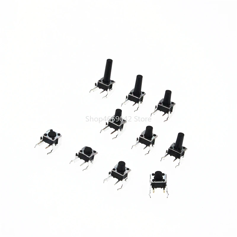 20pcs/lot 6*6*4.3/5/6/7/8/9/10/12mm 6x6mm Tactile Push Button Tact Switches with Stand