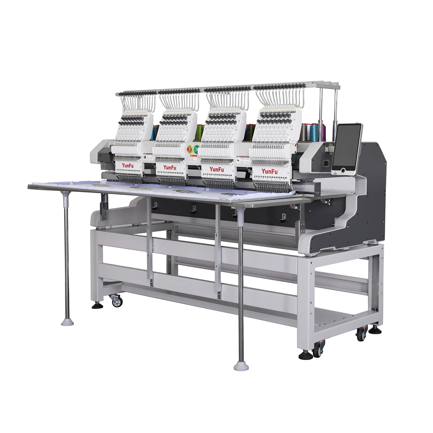 400*450mm Embroidery Area 4 Head 12/15 Needle Computerized Embroidery Machine for Garment Hat Logo Embroidery
