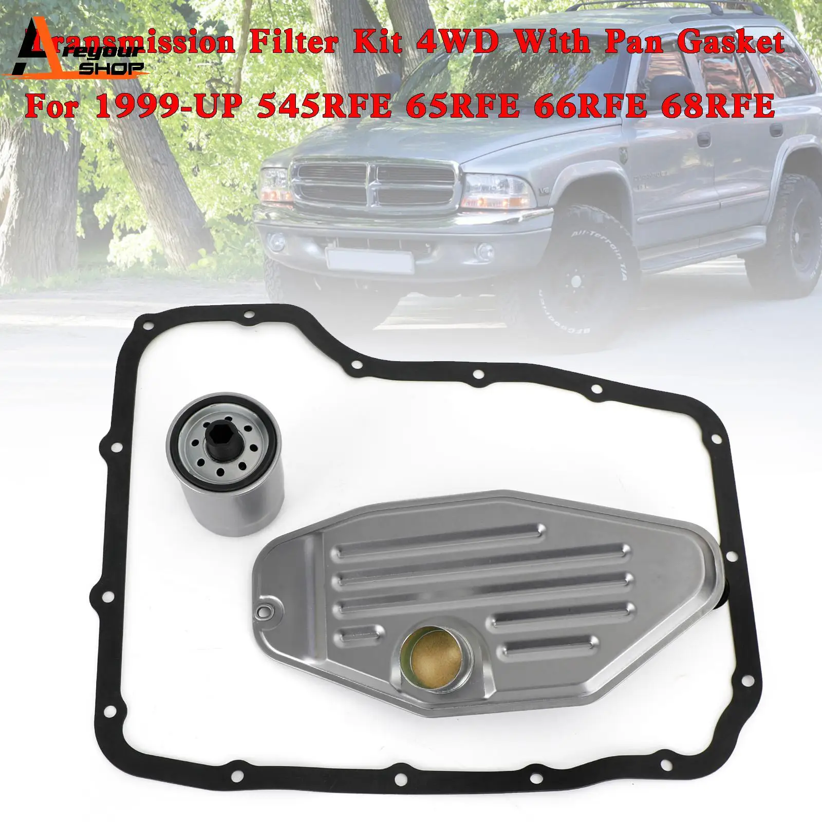 Areyourshop Transmission Filter Kit 4WD With Pan Gasket For 1999-UP 545RFE 65RFE 66RFE 68RFE Car Accessories