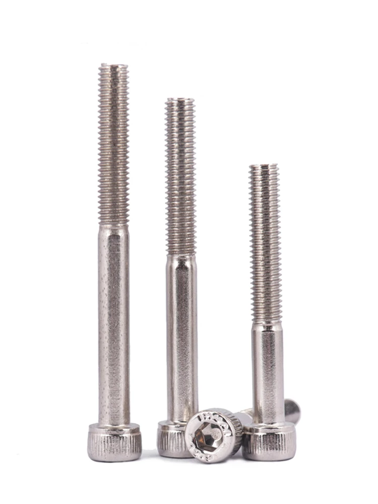 M3 M4 M5 M6 M8 M10 M12 12.9 Grado nichelato DIN912 Mezza filettatura Dente Allen Hexagon Hex Socket Testa Bullone Vite