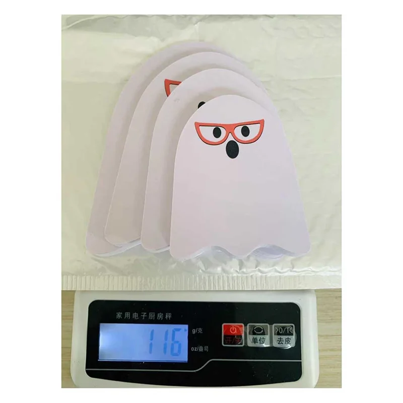 

-A12R 4 PCS Halloween Ghosts Tabletop Decorations Wooden Ghost Crafts For Centerpiece Tiered Tray Home Window