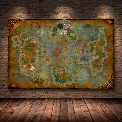 Unframed The Poster Decoration Painting of World of Warcraft 8.0 map on HD Canvas canvas painting wall art canvas
