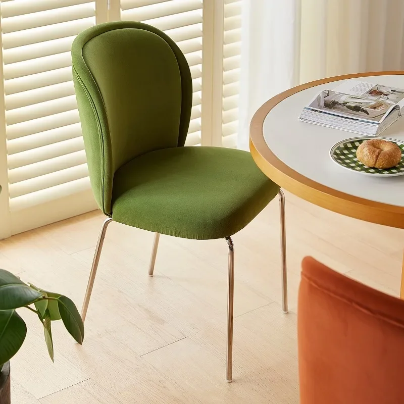 Nordic, light luxury makeup chair, dressing chair, home restaurant Italian style, modern simple flannel backrest