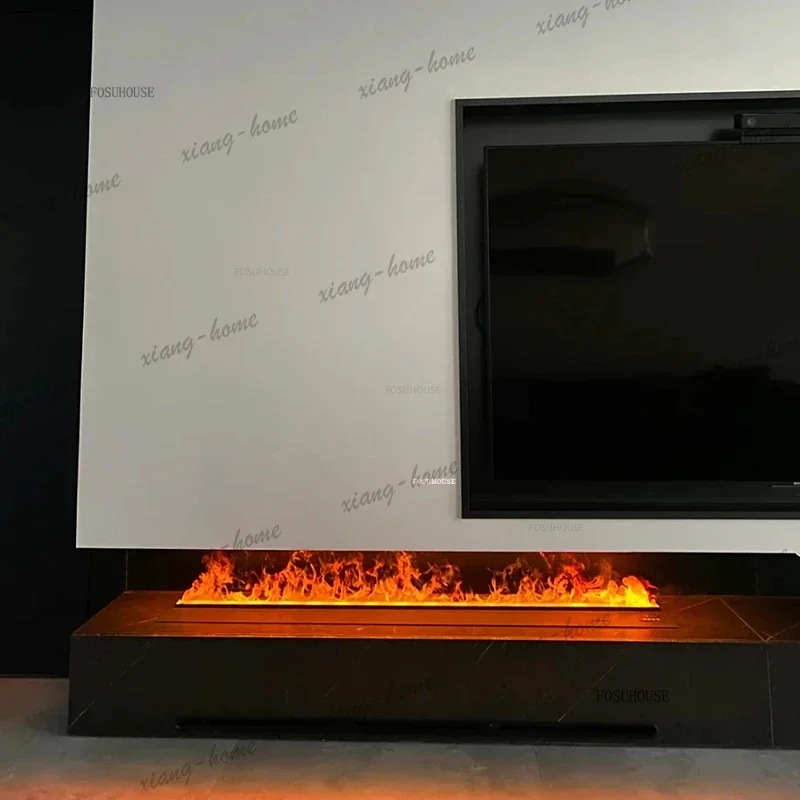 lsEuropean Home Decor Light Luxury Humidifier Bedroom Embedded Fireplace Simulated Flame Decoration Smart 3D Atomized Chimeneas