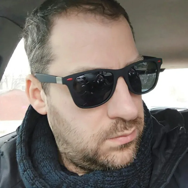 Neue klassische polarisierte Sonnenbrille für Herren und Damen, quadratische Sonnenbrille, blendfreie Schutzbrille, für Reisen, Angeln, Radfahren, UV400