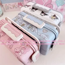 Cinnamoroll Kuromi My Melody Japanese Cartoon Cute Kawaii Straw Tableware Student Office Worker Portable Separated Lunch Box