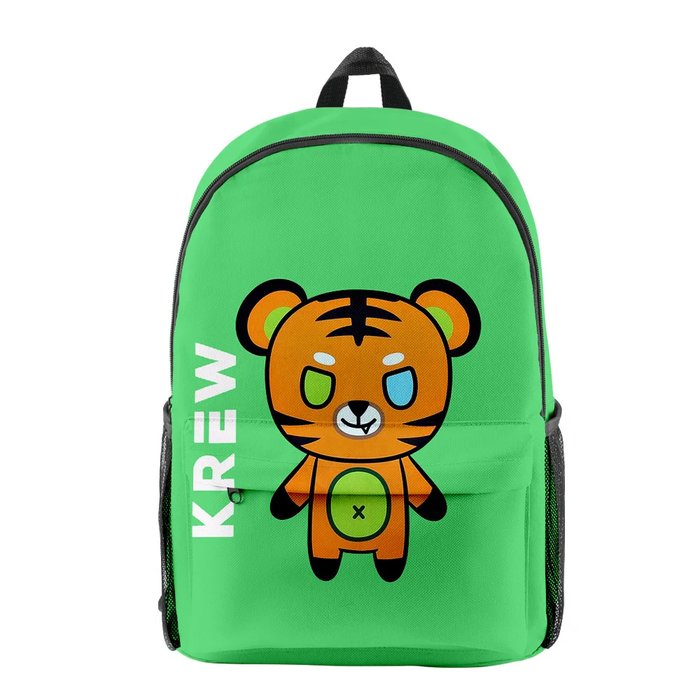 Harajuku Popular ItsFunneh Krew District pupil Bookbag Notebook Backpacks 3D Print Oxford Waterproof Boys/Girls Travel Backpacks