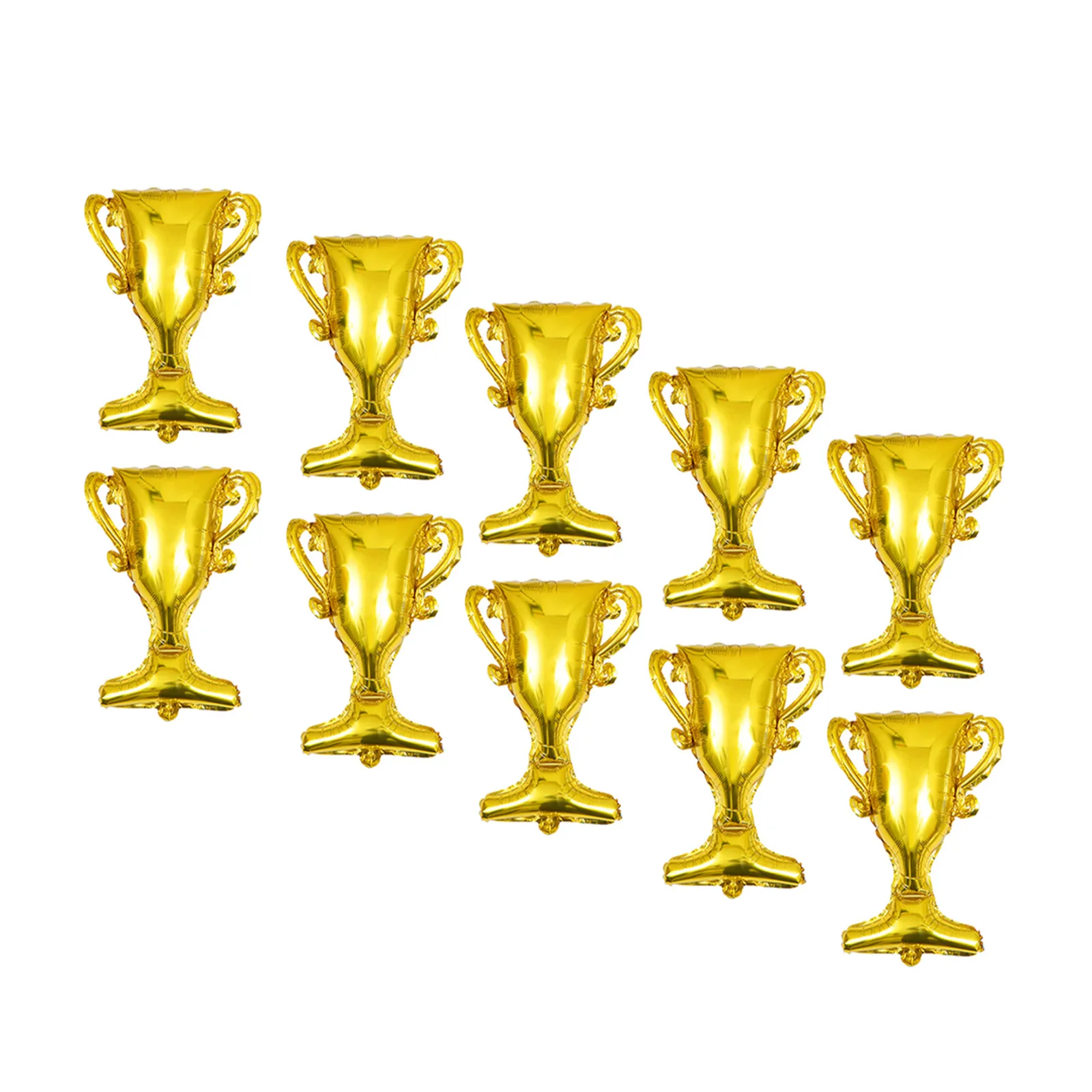

10Pcs Gold Trophy Balloons Aluminum Foil Durable Graduation Football Birthday Party Decoration Supplies Trophy Balloon