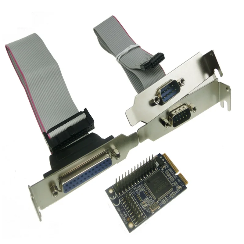 

MINI PCI-e adapter to RS232 serial and parallel transfer COM mini pcie parallel printer port expansion card