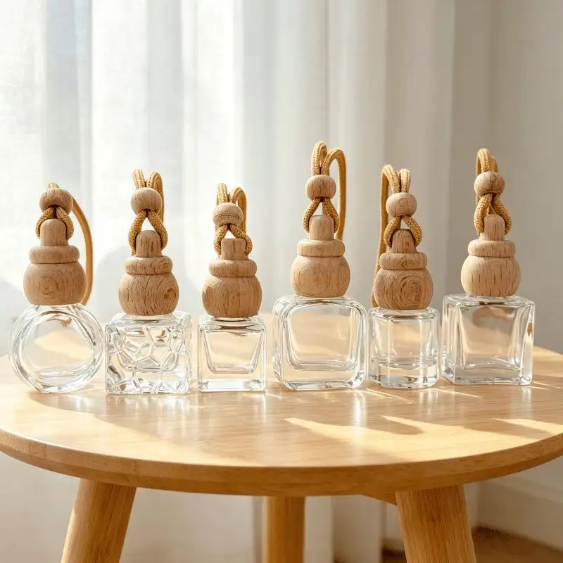 1Pc 8/10/12ml Alien Cap Empty Car Essential Oil Diffuser Bottle Fragrance Air Freshener Perfume Ornament Accessories.