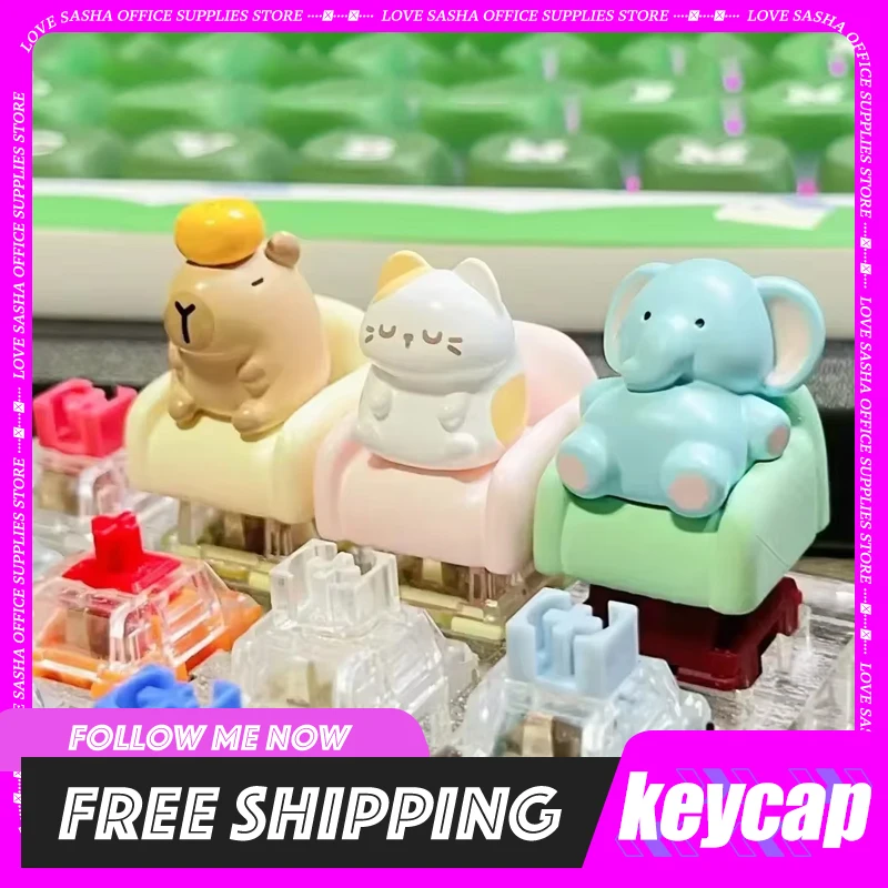 

3d Cartoon Keycaps Elephant Resin Custom Diy Keycaps Personalized Cute Key Caps For Cherry Mx Switches Mechanical Keyboard