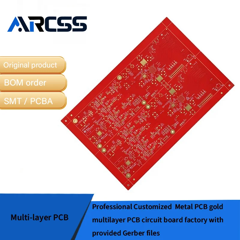 Professional Customized  Metal PCB gold multilayer PCB circuit board factory with provided Gerber files