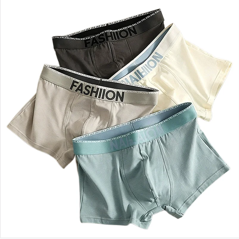 1/3Pcs Comfortable Men’s Underwear – 100% Cotton Trunks, Stretchy & Odor-Resistant, Perfect for Daily Wear & Active Lifestyles