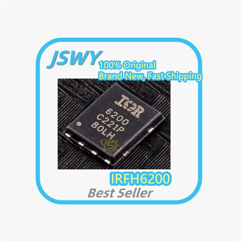 (10/50 pieces) IRFH6200TRPBF IRFH6200 QFN-8 MOSFET, Brand New Original