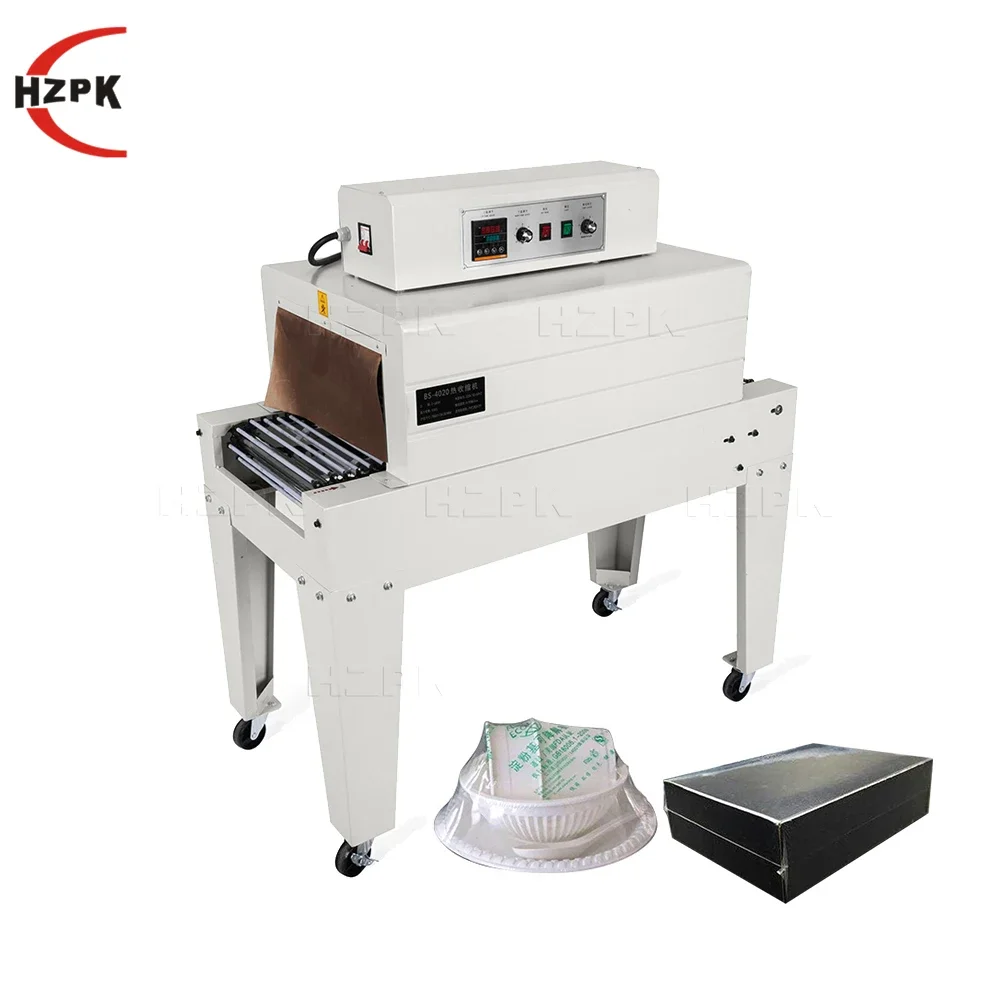 

Semi-auto BS-4020 automatic plastic pet bottle heat pvc shrink film sleeve tunnel wrapping packing machine