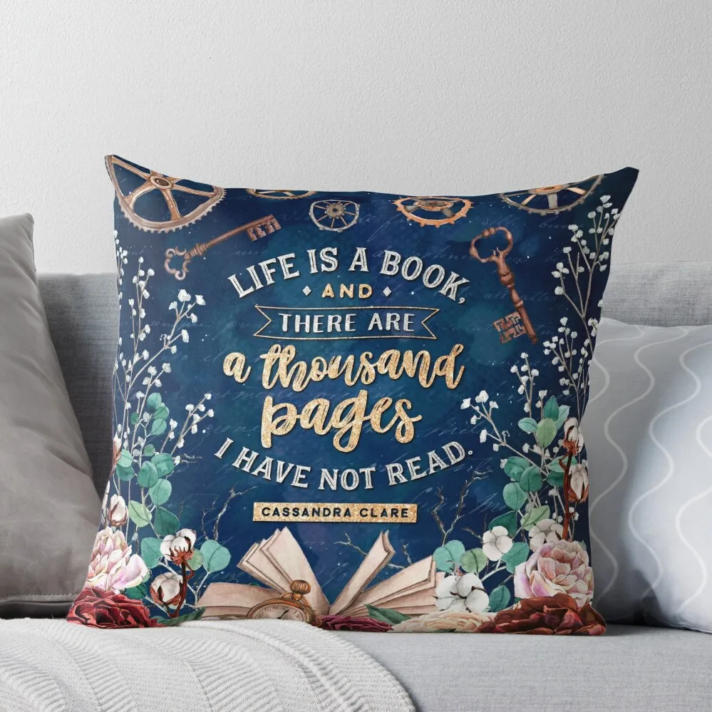 

Life is a book Throw Pillow bed pillows christmas ornaments 2024 Couch Cushions