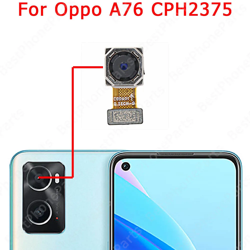 Front Back View Big Rear Backside Camera For OPPO A76 A77 5G A83 Selfie Camera Module Flex Replacement Spare Parts