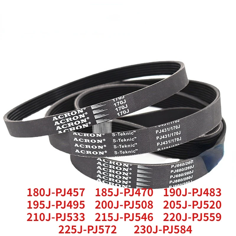 

PJ 457/470/483/495/508/520~584 Rubber Ribs Belt Machine V-Ribbed Belt Woodworking Planer Multi Wedge PJ Pulley Belts 4/5/6/Slot