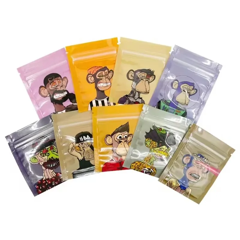 7x9cm Edibles Food Storage Zip Lock Small Packaging Mylar Bag Baggies Resealable Zipper Foil Plastic Pouch Bag Beuh Sachet