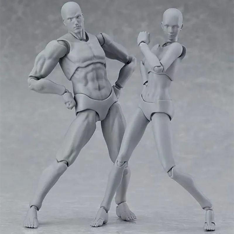

Body Kun / Body Chan Pose Play Grey Color Ver Skin-man Pvc Movable Action Figure Model Ornament Collection Toy Gift