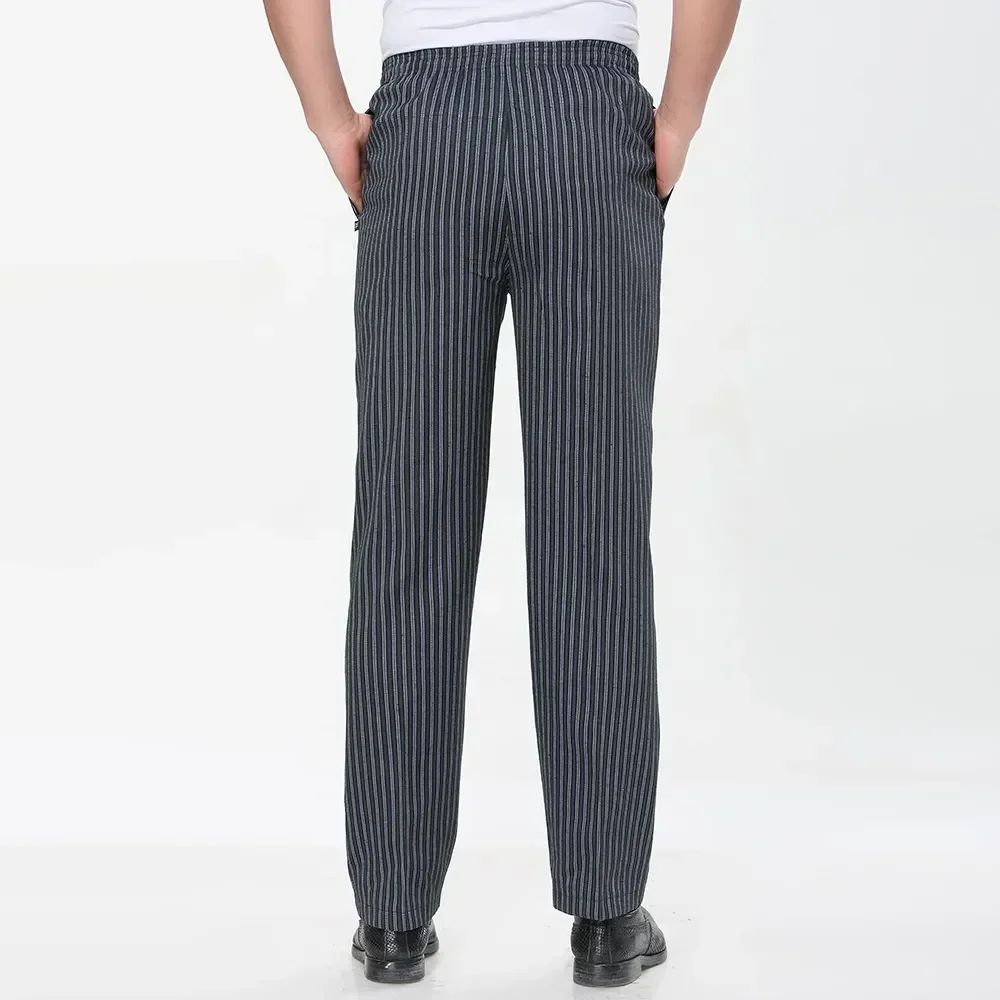 Trouser Pants Zebra Chef Elastic Trousers Women With Kitchen Work Uniforms Pocket Waist Men Restaurant Hotel Baggy Pant