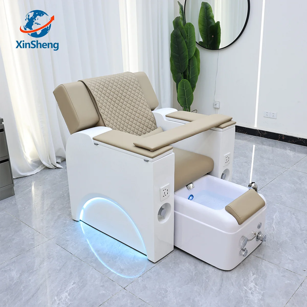 

XinSheng Foot Bath Chair Pedicure Chairs Salon Nail Salon Foot SPA Massage Furniture Electric Back Massage Lift Type Backrest