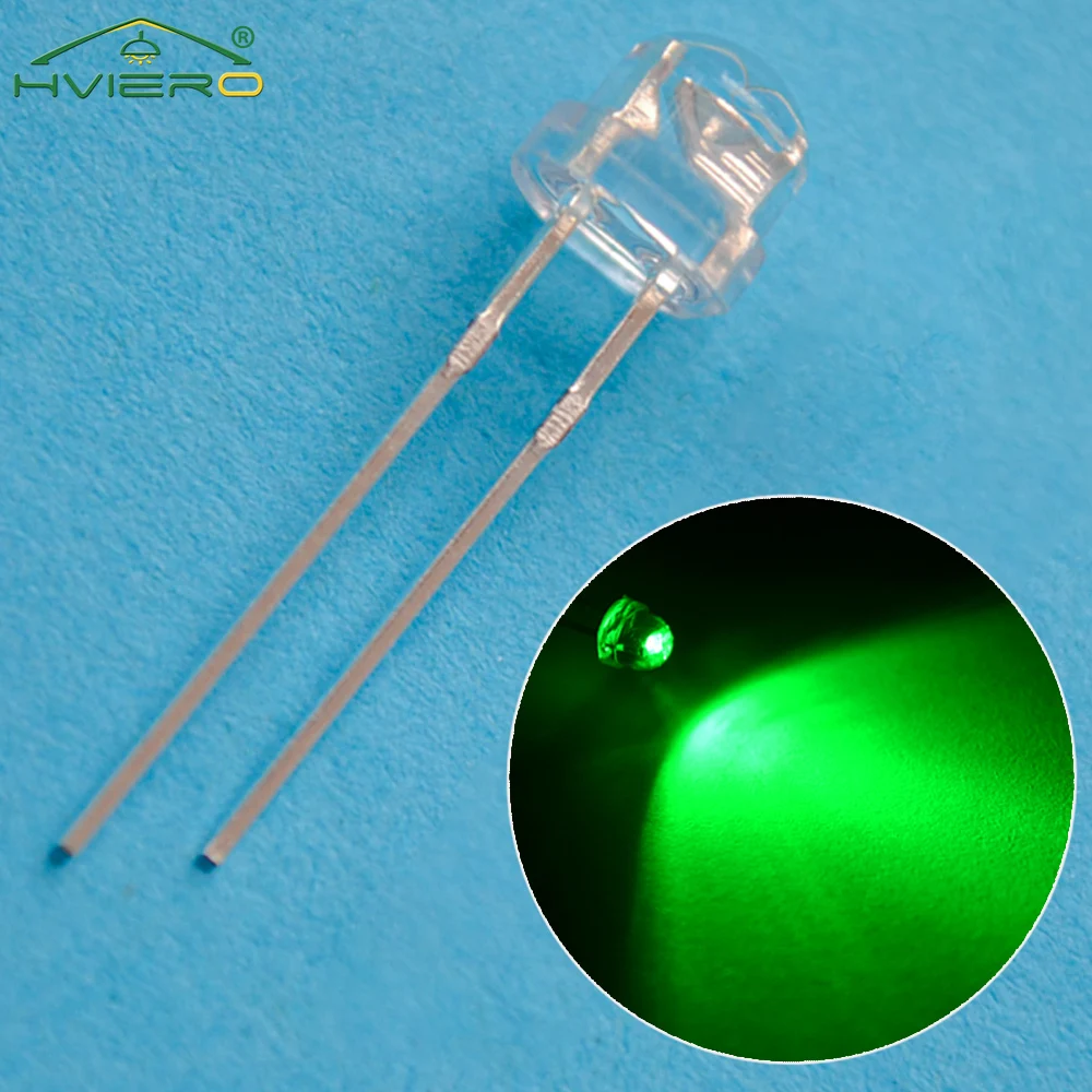 

1000Pcs Min F5 5mm Straw Hat Water Clear Beads Emitting Diode Ultra Bright White Blue Green Yellow Red Wide Angle LED Light Bulb